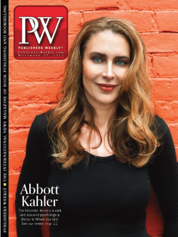 Image shows the author Abbott Kahler on the cover of Poets and Writers magazine
